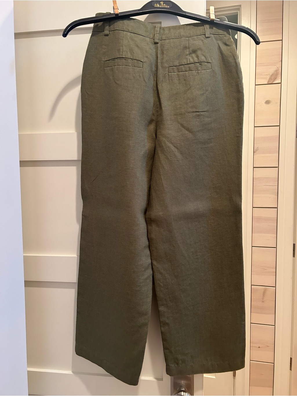 Boden Olive Green Linen Trousers